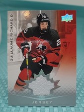 2021 UD Team Canada Juniors Guillaume Richard #37 Game Used Jersey