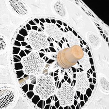  White Small Beautiful Craft Umbrella Small Size Stage Performance Lace US