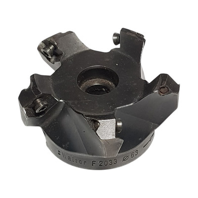 Walter 63mm Face Mill Cutter Body F2233 22mm Bore 5-Flute 45 Deg SP 1204 Insert