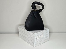 NOS Vintage Teardrop Black Evening Bag ~ Another Y & S Original ~ Magnetic Catch