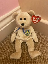 Rare 2003 Ty Beanie Baby Uk 2nd Exclusive PREMIER The Portsmouth FC Bear NWTS