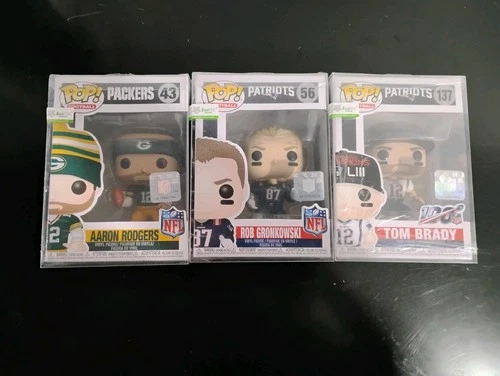 Funko NFL Pops Lot Of 3 43,56,137 New With Protector
