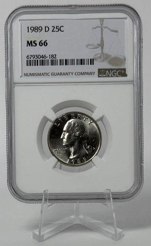 1989-D Washington Quarter 25C NGC MS66 Brilliant Uncirculated BU