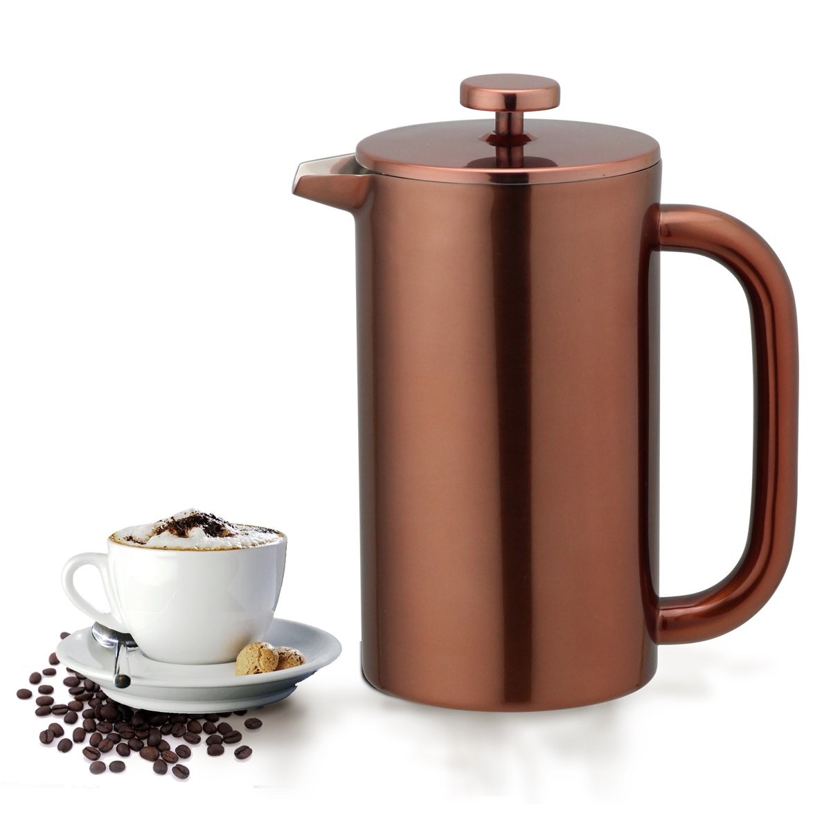 8-Cup Double Wall Insulated Stainless Steel French Coffee Pr