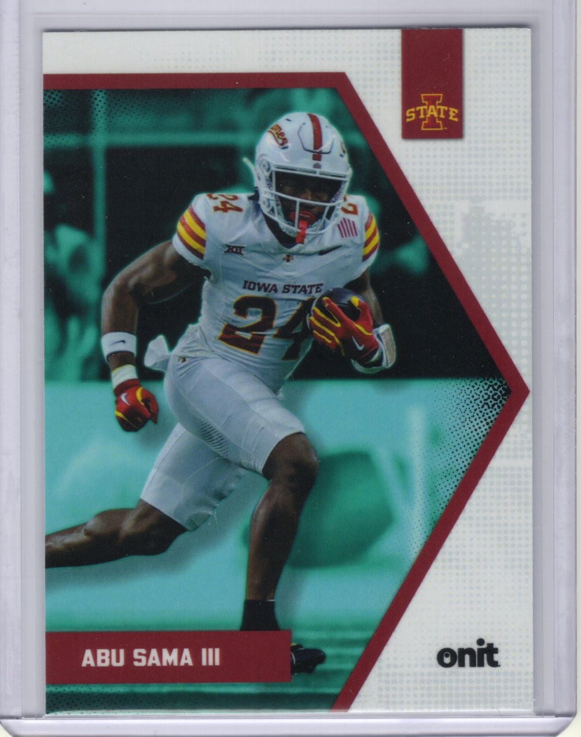 2025 ONIT Athlete Iowa State Cyclones Abu Sama III #P-1 Parallel Teal