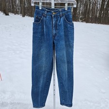 Vintage Jordache Women's Jeans Pleated Tapered Dark Wash sz 26 SEE MEASUREMENTS