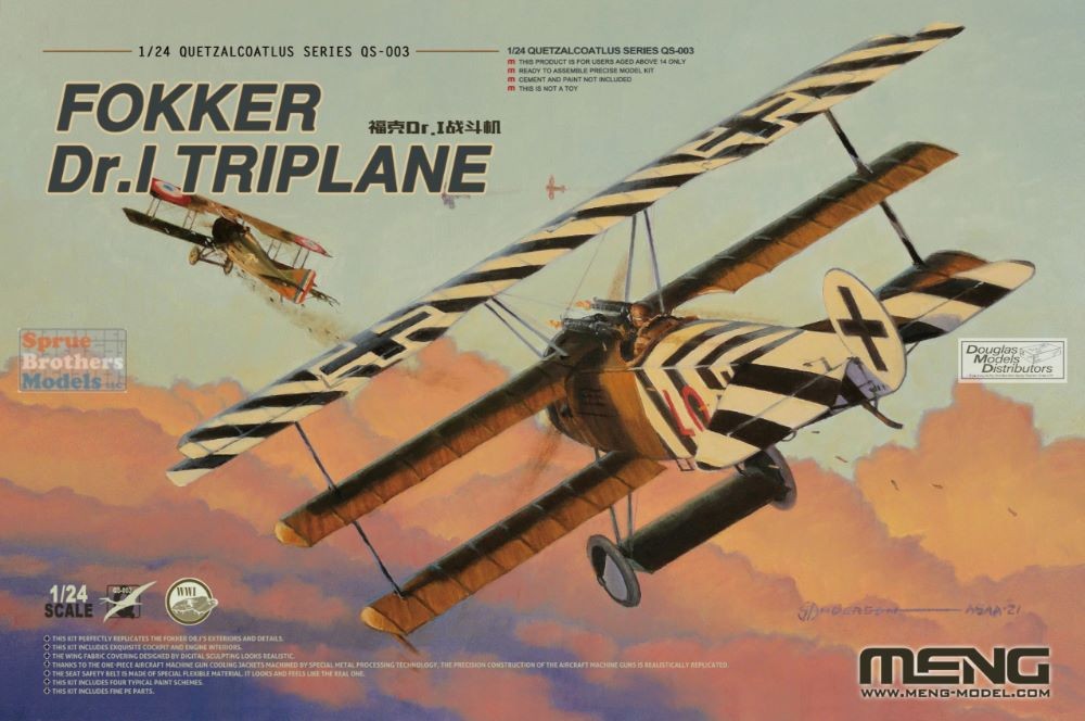MNGQS003 1:24 Meng Fokker Dr.I Triplane
