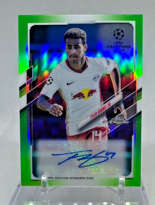 2020-21 Topps Chrome UEFA TYLER ADAMS Green Refactor Auto /99 #CA-TAD