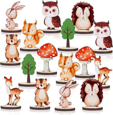 16 Pcs Woodland Animals Wood Table Centerpieces Forest Animals Cutout Shapes Cre
