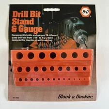 Vintage Black & Decker Drill Bit Stand & Gauge Display Base 71-050 New Old Stock