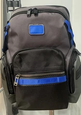 New Tumi Alpha Bravo Navigation Backpack Gray Blue 232793 $595