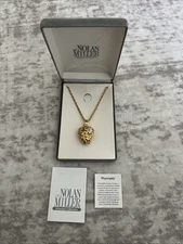 Nolan Miller Glamour Collection Yellow Paradiso Floral Pendant Necklace 1996