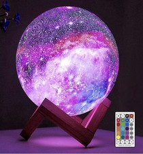 Brightworld Moon Lamp Galaxy Lamp 5.9 Inch 16 Colors Led 3d Moon Light, Remot..
