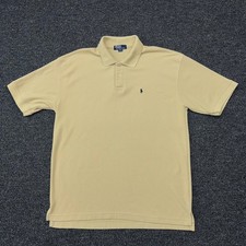 Polo Ralph Lauren Mens XXL Tan Beige Short Sleeve Pique Polo Shirt Made in USA