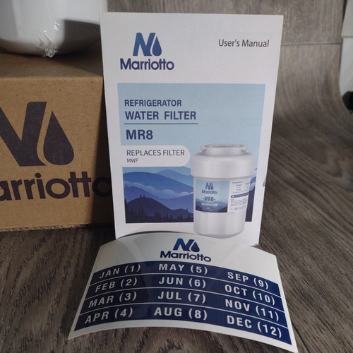 Marriotto MR8 Refrigerator Water Filters Replaces GE MWF 2 Pack New Sealed - Picture 4 of 7