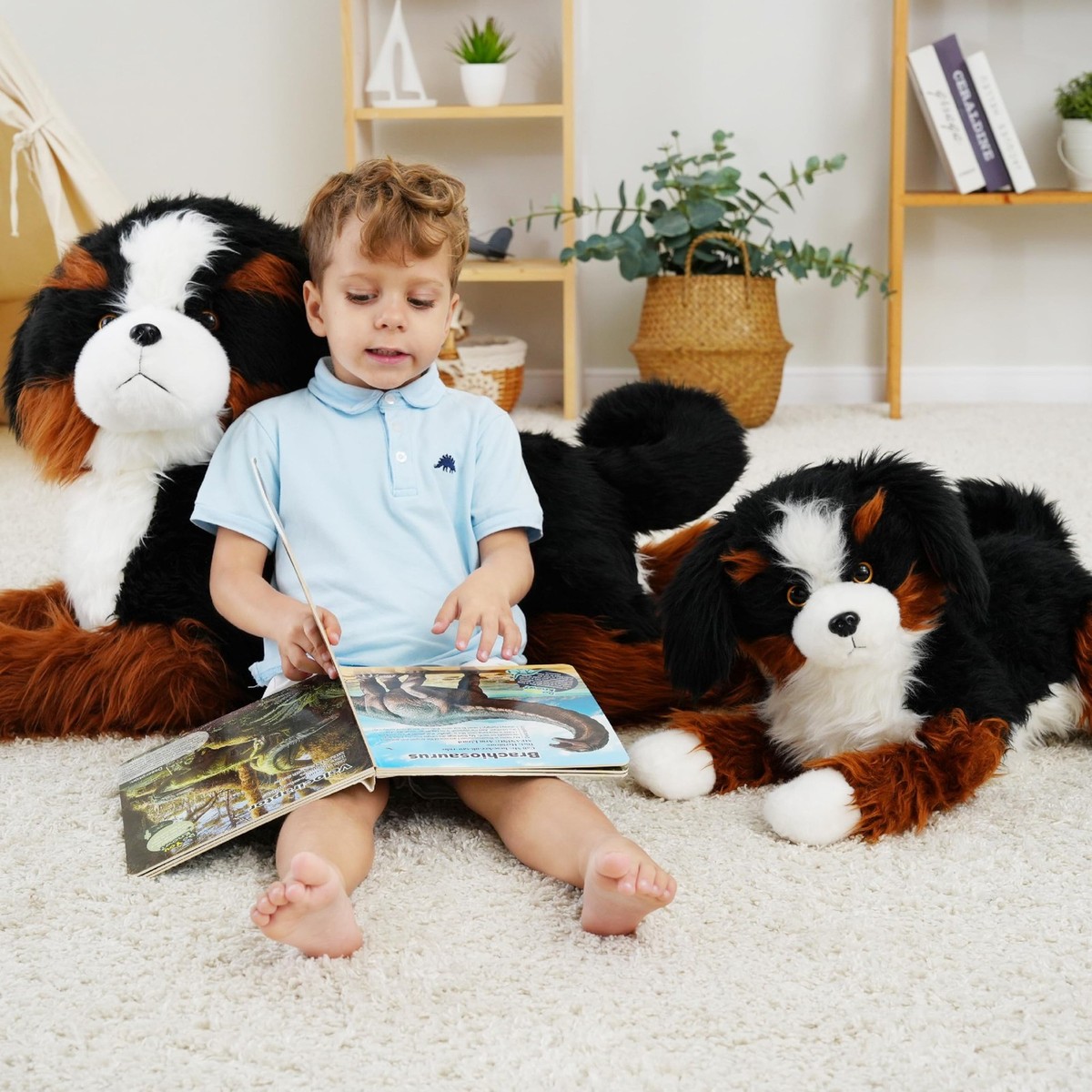 Giant Dog Stuffed Animals, Soft Large Dog Plush, Bernese Mountain
