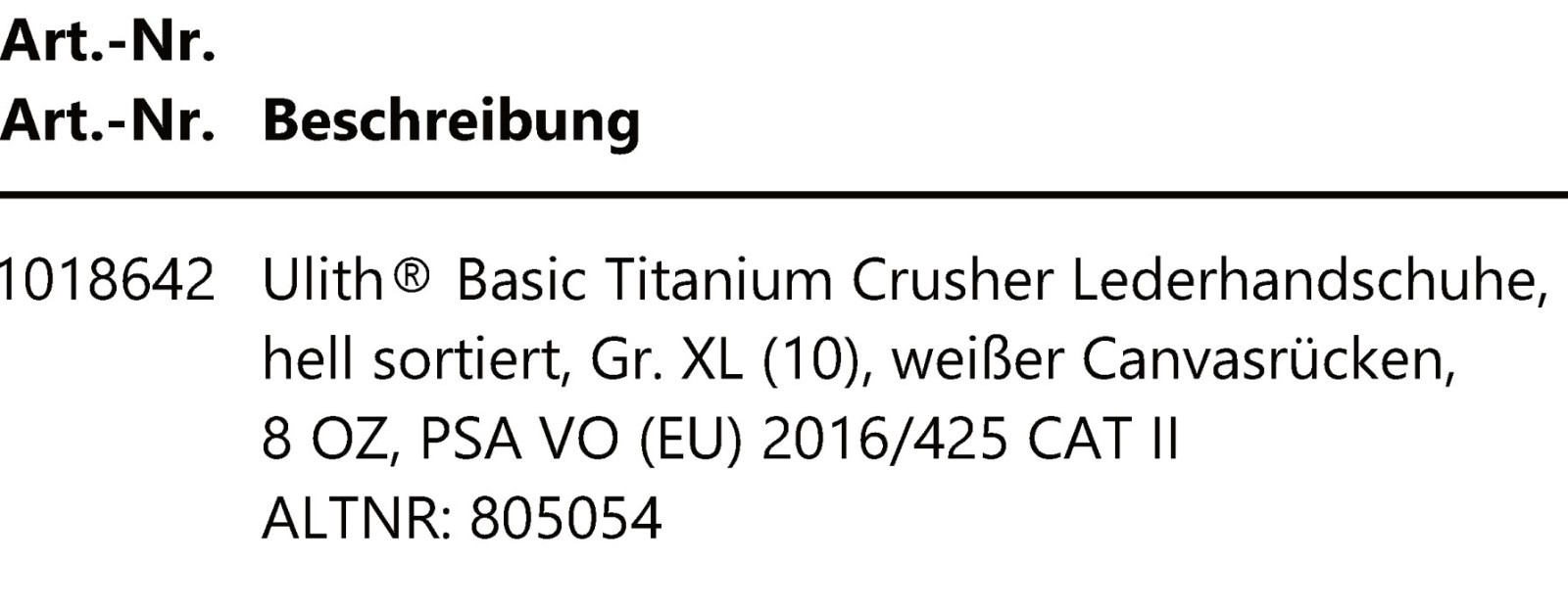 12 x Arbeitshandschuhe Leder Bauhandschuhe ULITH Titanium Gr. 10/XL  Möbelleder 2