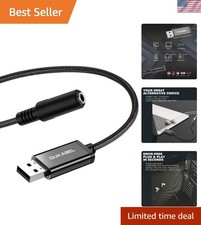 USB Headphone Adapter 9.8 Inch - TRRS Mic-Supported Sound Card for PC  PS5