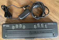 Freedom Scientific F40B Focus 40 Blue Braille Display w/ USB  Charging Cables