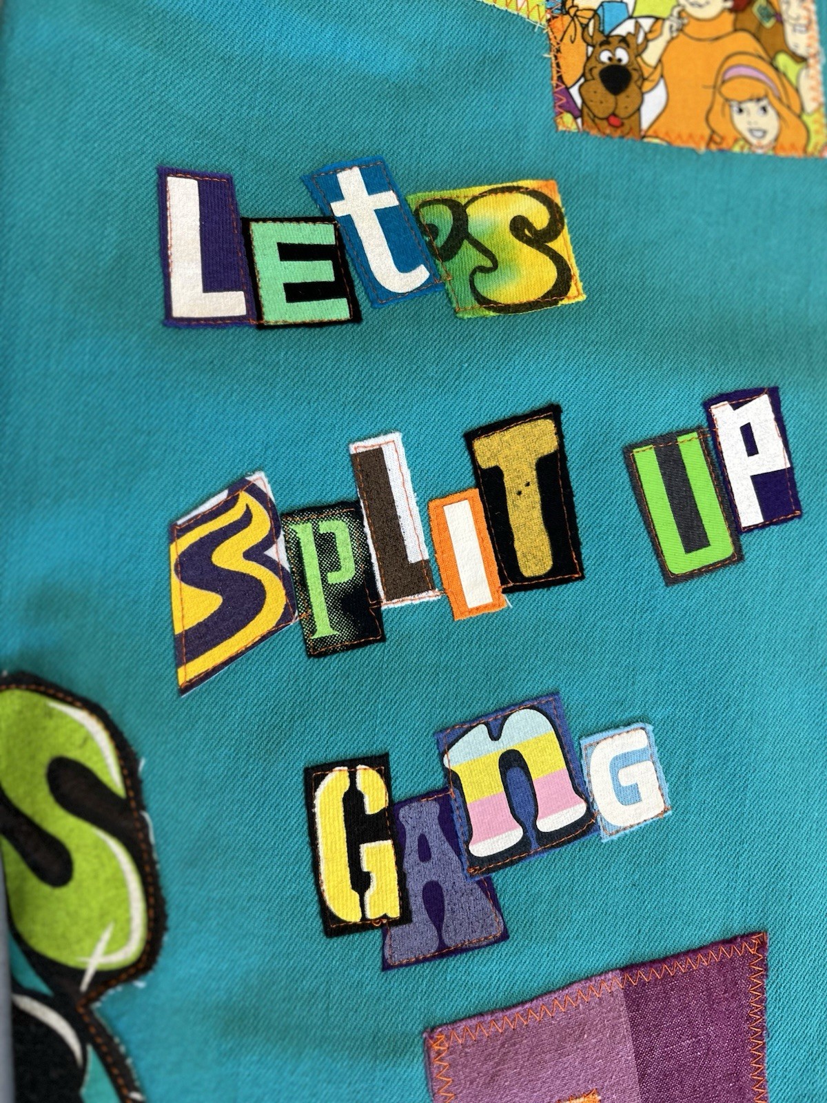 Scooby Doo Tshirt Upcycled Patchwork Capri Pants - image 13