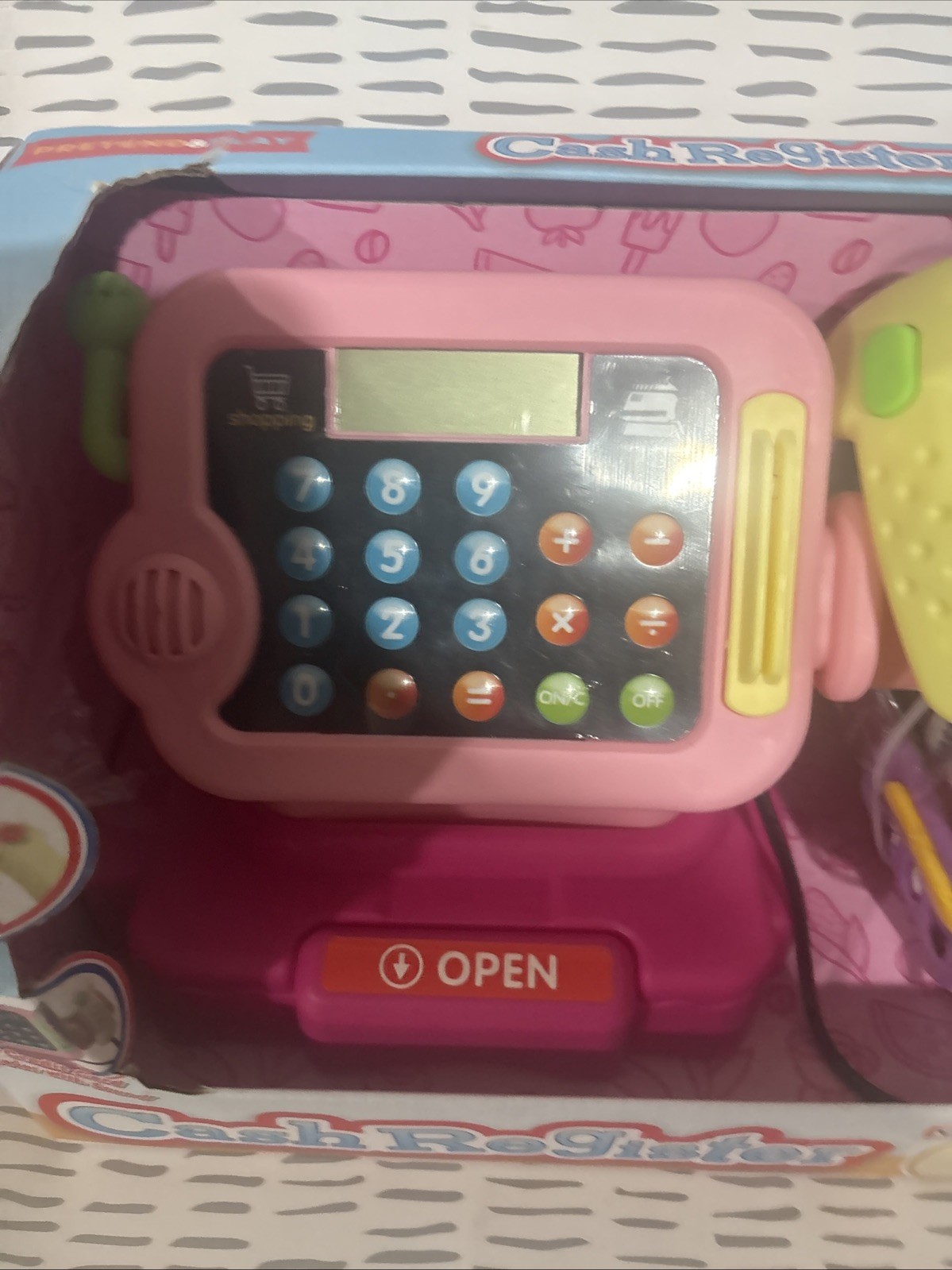 как выглядит Pretend Play Cash Register Toy with Scanner, Credit Card Reader Toy Money NEW фото