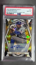 2022 Bowman Draft Invicta Kumar Rocker Gold Atomic Refractor Auto 45/50 #BI-3