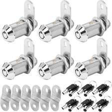 Cam Lock RV Storage Locks Keyed Alike, 1-1/8" Fits on 7/8" Max Door Thickness, R
