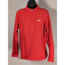The North Face Women s Large Coral Pink Quarter Zip Fleece Pullover