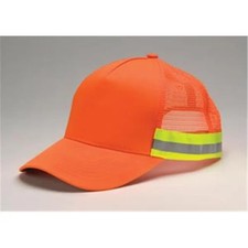 TRUCKER REFLECTIVE HAT TR102 ORANGE ONE SIZE FITS ALL #00820599192425