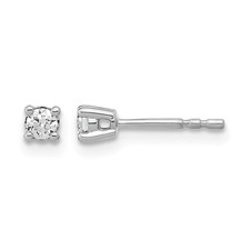 0.16Ct Lab Grown Diamond Stud Earrings 14K White Gold (VS/SI, Color-GH) for Mom