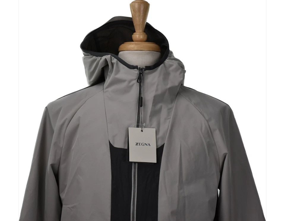 Z Zegna Mens Panelled Soft Shell Hooded Jacket Sz  S New $995 122VZ004-ZZ055-141 - Image 3 of 4