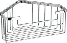 Portaoggetti Doccia Angolare in Filo Cromato, Misure E Peso: 8X20X15,1 CM & 0,28