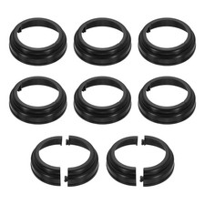 8Pcs Post Skirt, 4.33" Round Pipe Cover Decoration Fit 3" OD Pipe, Black