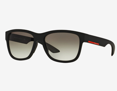 Prada Linea Rossa PS 03QS Sunglasses - Black Frame Grey Lenses