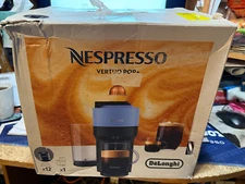 Nespresso Limited Edition Vertuo Pop+ Deluxe Matte Black & Gold Coffee Machine