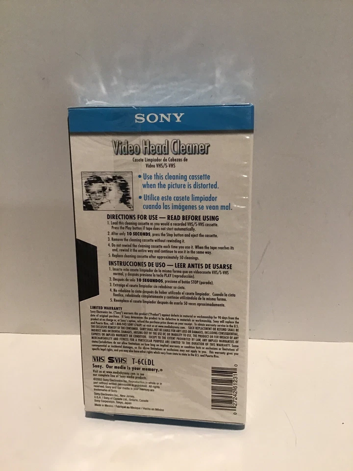 Limpiador de cabezal de video SONY - VHS / S-VHS Foto 2 de 3