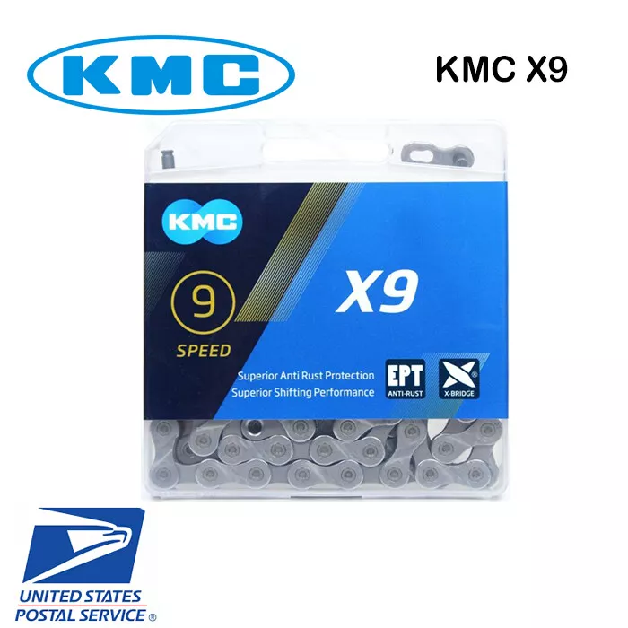 KMC X9 9 Speed Stretch Proof Bike Chain Road MTB X9.93 fits
