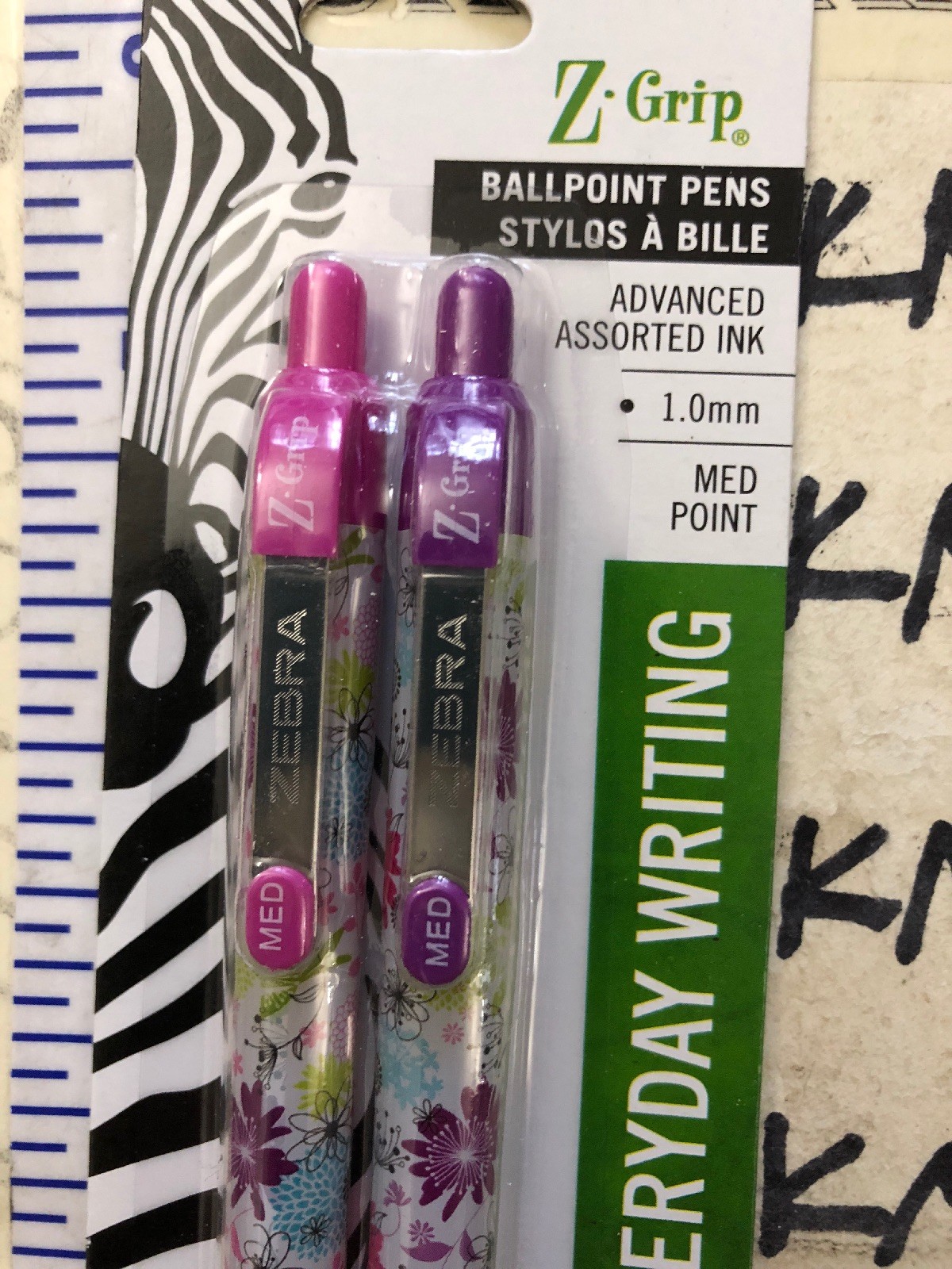 Zebra Pen Z-grip Ballpoint AssortedInk 1.0mm Med Point Reliable Everyday Writing