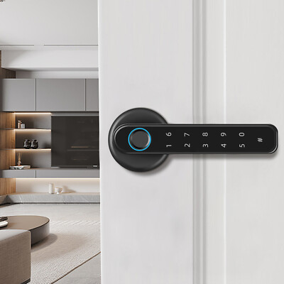 Electronic Handle Door Lock Fingerprint Biometric Smart Digital Keypad Code Lock