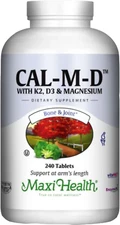 Maxi Health Cal-M-D Calcium with K2- D3 & Magnesium - 240 Tablets