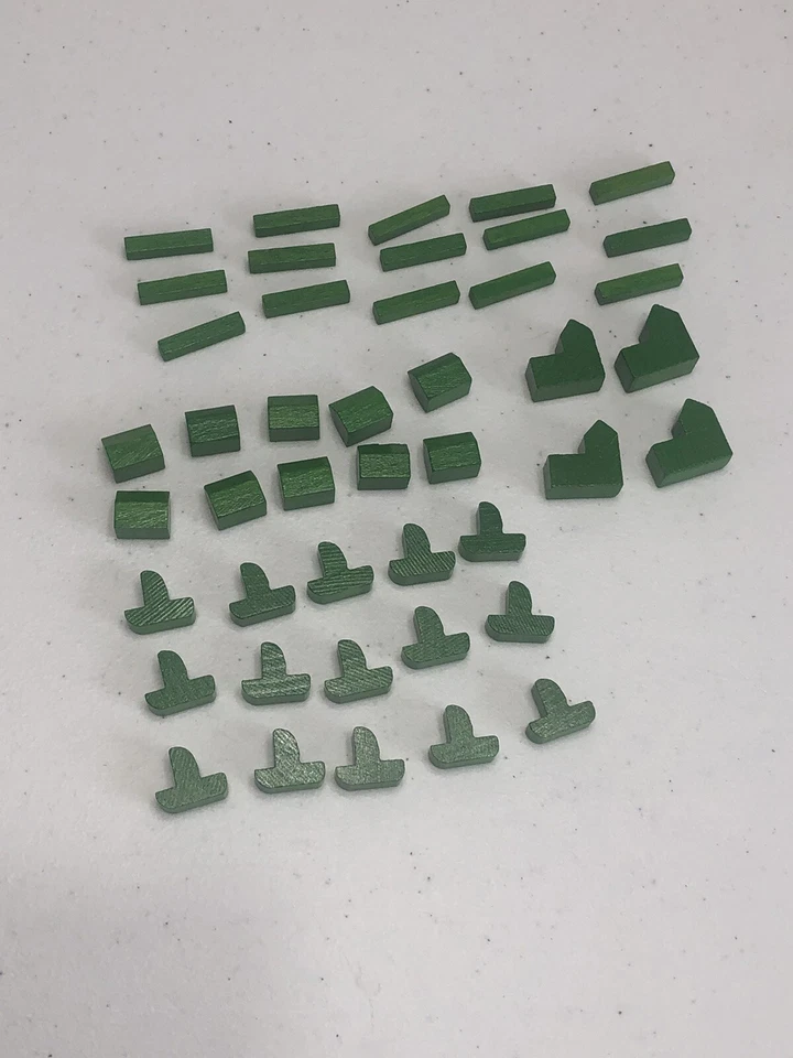 Colonos de Catán Juego Piezas Verdes Piezas Carreteras 10 Asentamientos 4 Ciudades 15 Naves Foto 2 de 2