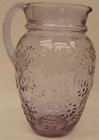 Vintage Purple Glass Lemonade Pitcher With 4 Matching Tumblers C9338 — photo 2