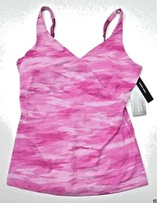 ~Under Armour top Studio Lux Pink cool stretch fitted XS L M $60 padded cups~