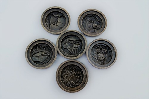Ninja Ninjetti 6 set Weathered Power Coins made for Legacy Morpher Prop Cosplay - Picture 5 of 5
