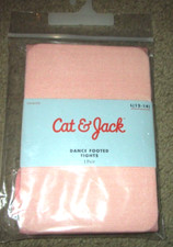 Girls Cat And Jack Dance Footed pink Nylon Spandex Tights Sz L/12-14 73-95 lbs 