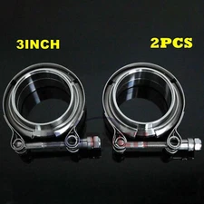 3inch V-Band Clamp &304 Stainless Steel flange kit Vband for Exhaust Downpipe X2