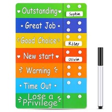 Reward Behavior Chart for Kids Homeschool Chart with 12 Name Pieces 12.8x8.6