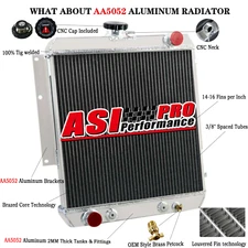 4-Rows Aluminum Radiator fit 1966-1974 Jeep DJ5 3.8L 4.2L L6