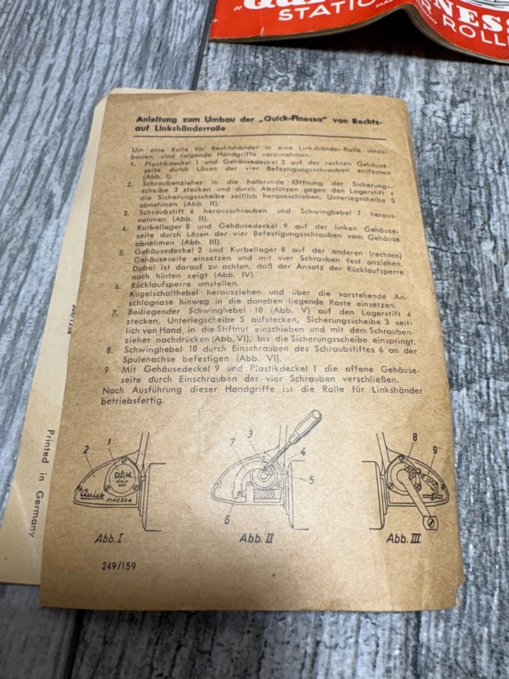 Molinete giratório vintage Dam Berlin Quick Finessa pesca. Feito em W Alemanha 280 - Imagem 3 de 4