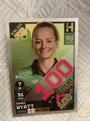 Danni Wyatt Cricket Attax THE HUNDERT 2023, 100 CLUB Card # 146. Neu